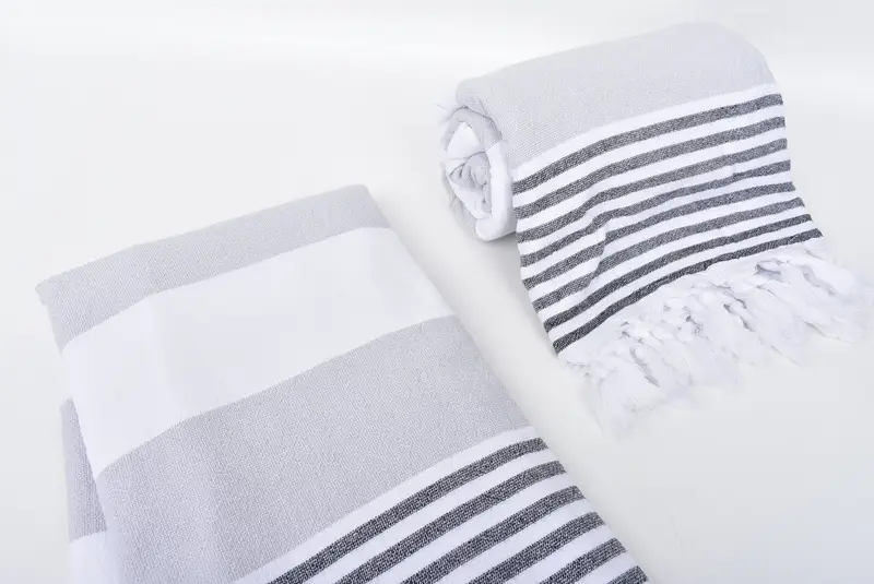 Travel Towel, Personalized Towel, Soft and absorbent Turkish towel, Handmade Gift, Handmade Gift, Bachelor Gifts, 68x36 Cotton Striped Terry Towel - 7