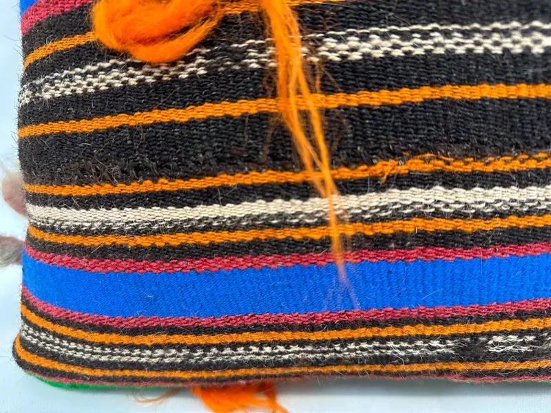 Vintage Kilim Pillow, Toss Pillow Cover, Boho Chic Cushion Cover, 18x18 Green Pillow Case, Pillow for Couch, Pillow Case, Ethnical Kilim Rug Pillow - 2