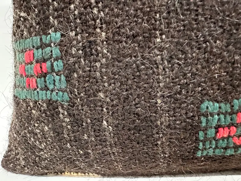 Vintage Pillow, Ethnical Kilim Rug Pillow, Patio Cushion Cover, Pillow, Pillow for Sofa, Decorative Throw Pillow Cover, 12x36 Brown Pillow Cover - 4