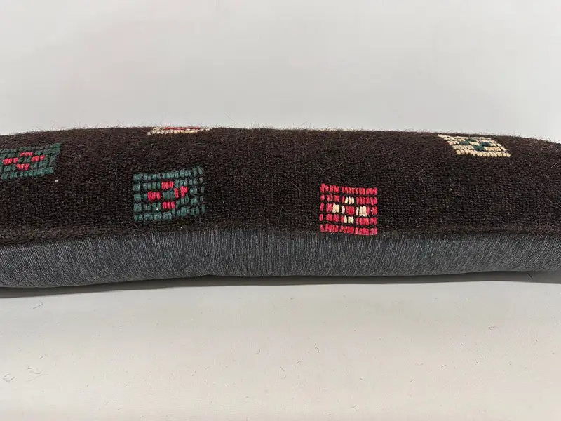 Vintage Pillow, Ethnical Kilim Rug Pillow, Patio Cushion Cover, Pillow, Pillow for Sofa, Decorative Throw Pillow Cover, 12x36 Brown Pillow Cover - 5