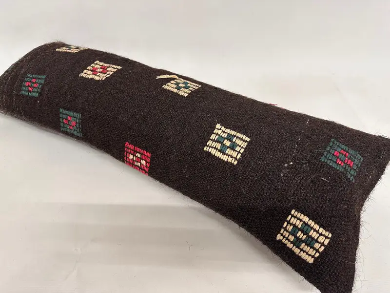 Vintage Pillow, Ethnical Kilim Rug Pillow, Patio Cushion Cover, Pillow, Pillow for Sofa, Decorative Throw Pillow Cover, 12x36 Brown Pillow Cover - 6