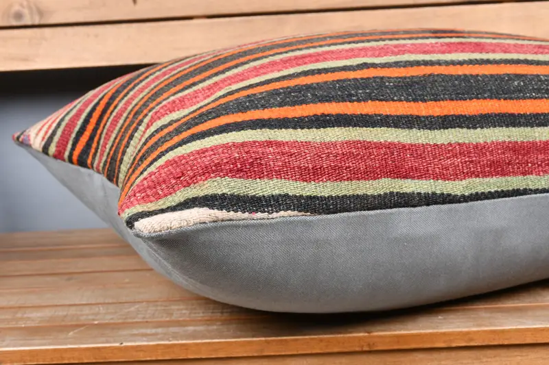 Handwoven Pillow Cover Pillow Sham, 20x28 Red Cushion Case, Interior Designer Pillow, Vintage Kilim Pillow, Kilim Pillow Cover, Pillow - 4