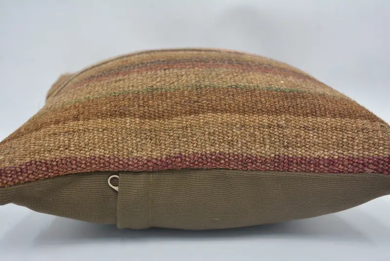 Pillow for Sofa, Bed Pillow Case, Kilim Cushion Sham, Vintage Kilim Pillow Pillow Sham, Pillow Sham, 12x12 Brown Cushion Case, Antique Pillows - 5