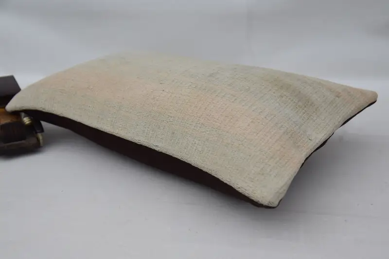 Kilim Pillow, 12x20 Beige Pillow Case, Nomadic Pillow Cover, Cushion, Handwoven Pillow, Pillow for Sofa, Designer Throw Cushion Case, Boho Pillow - 6
