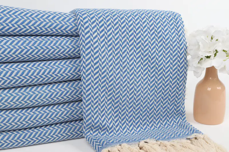 Christmas Favors, Bachelorette Party Favors, Spa Towel, Wedding Favors, 70x40 Cotton Chevron Towel, Decorative Towel, Bridesmaid Gift, Wedding Towel - 2