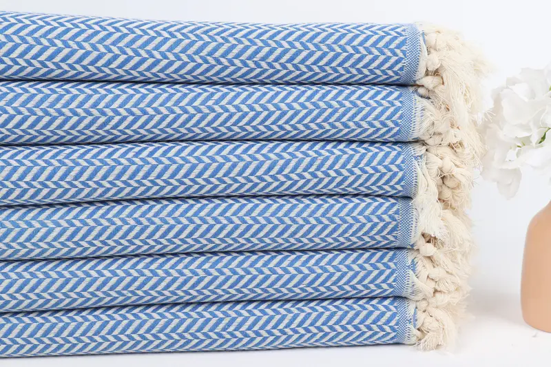 Christmas Favors, Bachelorette Party Favors, Spa Towel, Wedding Favors, 70x40 Cotton Chevron Towel, Decorative Towel, Bridesmaid Gift, Wedding Towel - 3