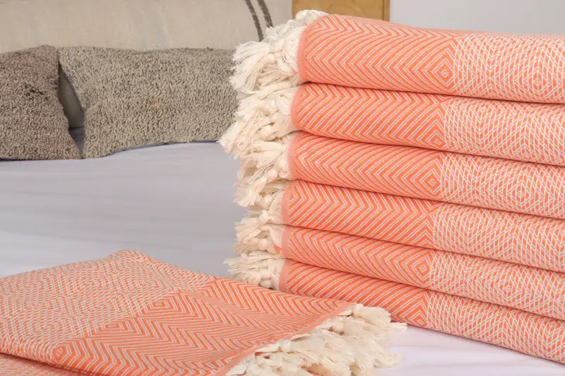 Turkish Throw Blanket, Personalize Gift, Beach Wedding Favor, Bachelorette Gifts, 92x80 Cotton Diamond Towel, Housewarming Gift, Throw Blanket - 3