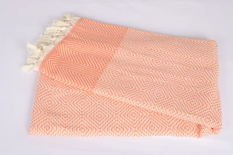 Turkish Throw Blanket, Personalize Gift, Beach Wedding Favor, Bachelorette Gifts, 92x80 Cotton Diamond Towel, Housewarming Gift, Throw Blanket - 6