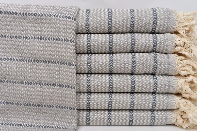 Thin towel, Handwoven organic Turkish towel for spa, Summer Towel, Housewarming Gift, 70x40 Cotton Striped Towel, Personalize Gift, Quick-dry towel - 1