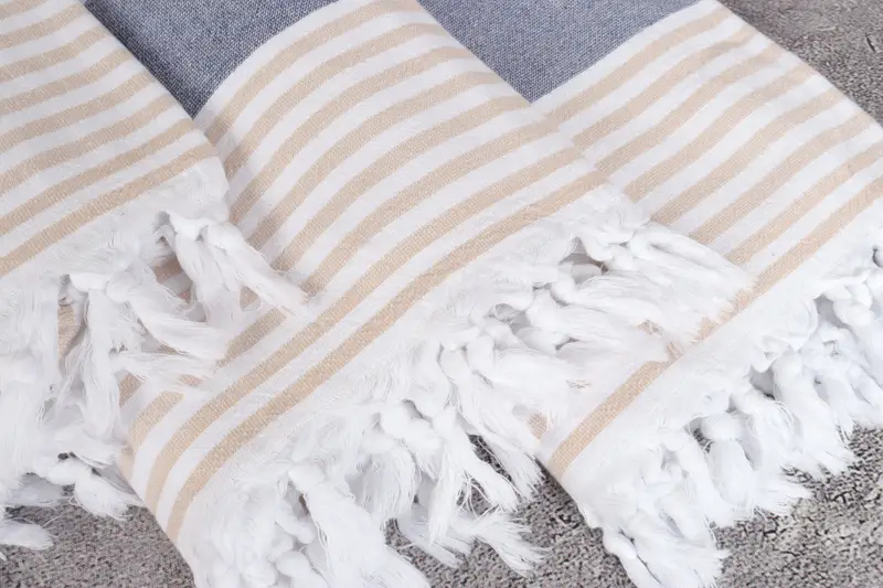 Unique Wedding Gift, Personalized Bridesmaid Gift, 68x36 Cotton Striped Terry Towel, Quick-Dry Beach Towel, Home Decor Towel, Monogram Turkish Towel - 5