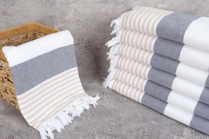 Unique Wedding Gift, Personalized Bridesmaid Gift, 68x36 Cotton Striped Terry Towel, Quick-Dry Beach Towel, Home Decor Towel, Monogram Turkish Towel - 3