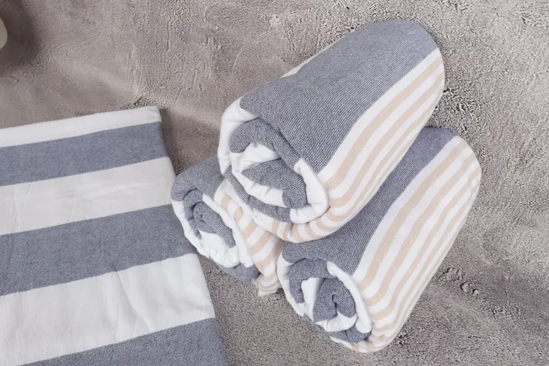 Unique Wedding Gift, Personalized Bridesmaid Gift, 68x36 Cotton Striped Terry Towel, Quick-Dry Beach Towel, Home Decor Towel, Monogram Turkish Towel - 8