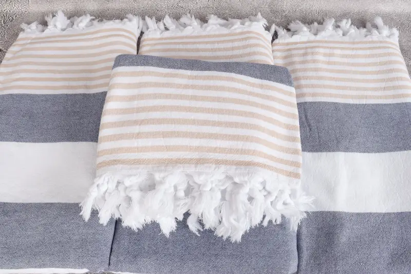 Unique Wedding Gift, Personalized Bridesmaid Gift, 68x36 Cotton Striped Terry Towel, Quick-Dry Beach Towel, Home Decor Towel, Monogram Turkish Towel - 4