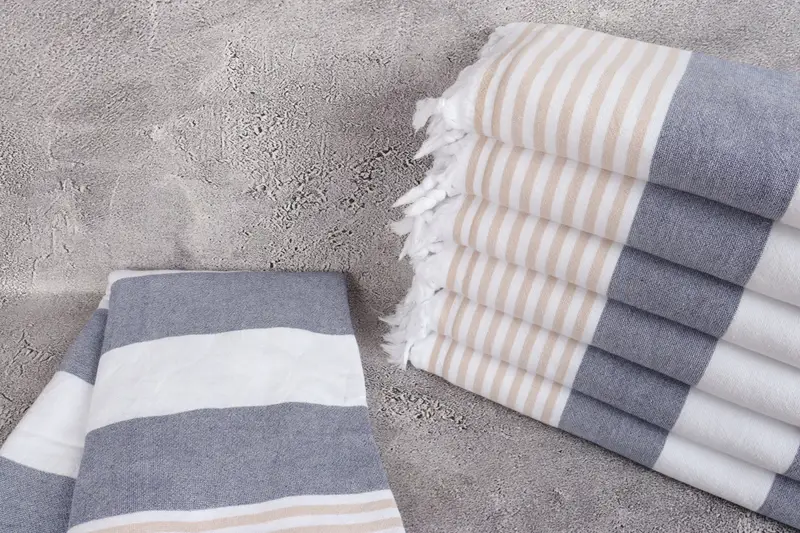 Unique Wedding Gift, Personalized Bridesmaid Gift, 68x36 Cotton Striped Terry Towel, Quick-Dry Beach Towel, Home Decor Towel, Monogram Turkish Towel - 2