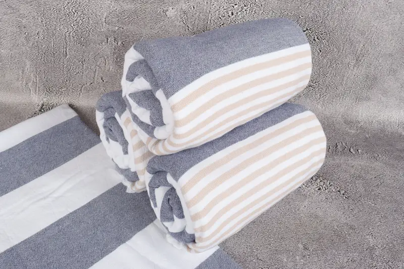 Unique Wedding Gift, Personalized Bridesmaid Gift, 68x36 Cotton Striped Terry Towel, Quick-Dry Beach Towel, Home Decor Towel, Monogram Turkish Towel - 7