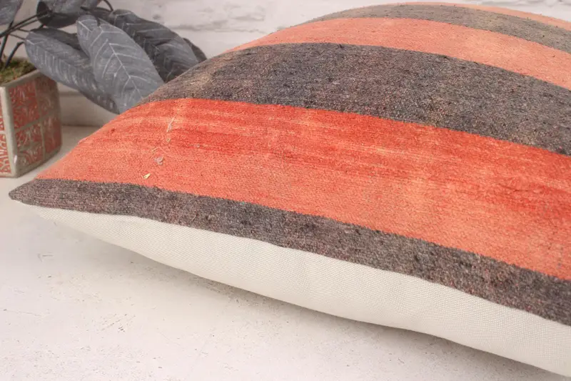 20x20 Red Cushion Case, Antique Pillows, Pillow, Handmade Kilim Cushion, Sofa Bolster Cushion Cover, Vintage Kilim Throw Pillow - 6
