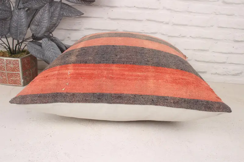 20x20 Red Cushion Case, Antique Pillows, Pillow, Handmade Kilim Cushion, Sofa Bolster Cushion Cover, Vintage Kilim Throw Pillow - 5