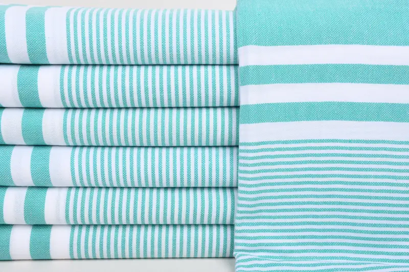 Employee Gifts, Custom Beach Towel, Monogram Turkish Towel, Quick-drying cotton Turkish beach towel, Turkish beach towel, 70x40 Cotton Striped Towel - 1