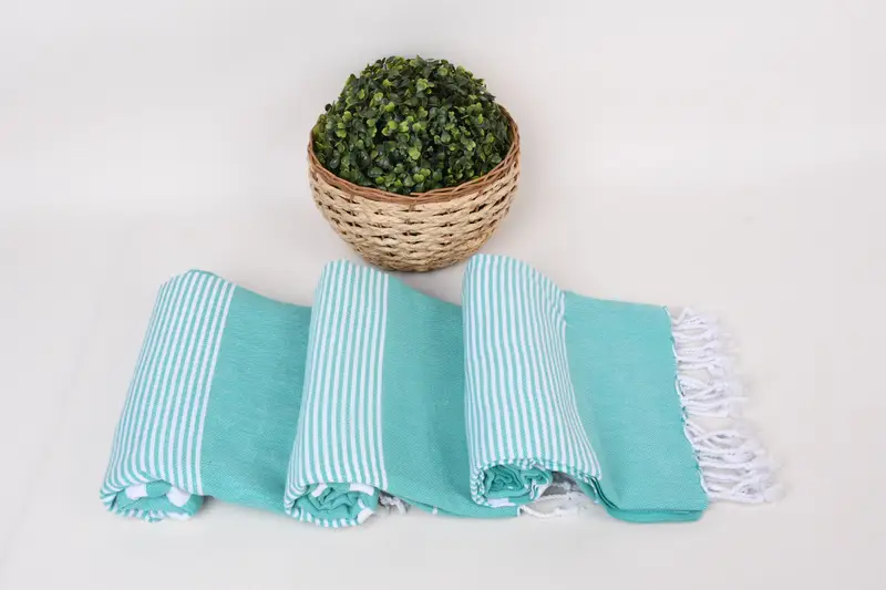 Employee Gifts, Custom Beach Towel, Monogram Turkish Towel, Quick-drying cotton Turkish beach towel, Turkish beach towel, 70x40 Cotton Striped Towel - 8
