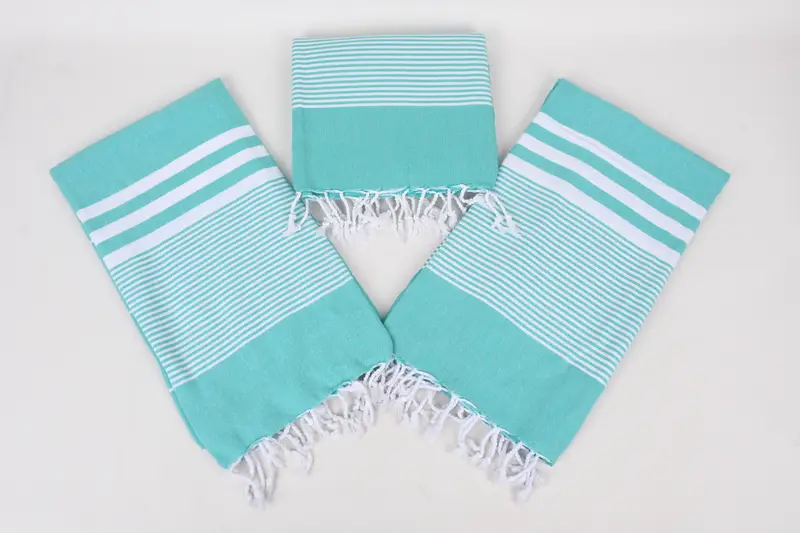 Employee Gifts, Custom Beach Towel, Monogram Turkish Towel, Quick-drying cotton Turkish beach towel, Turkish beach towel, 70x40 Cotton Striped Towel - 6