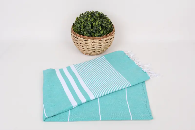 Employee Gifts, Custom Beach Towel, Monogram Turkish Towel, Quick-drying cotton Turkish beach towel, Turkish beach towel, 70x40 Cotton Striped Towel - 4