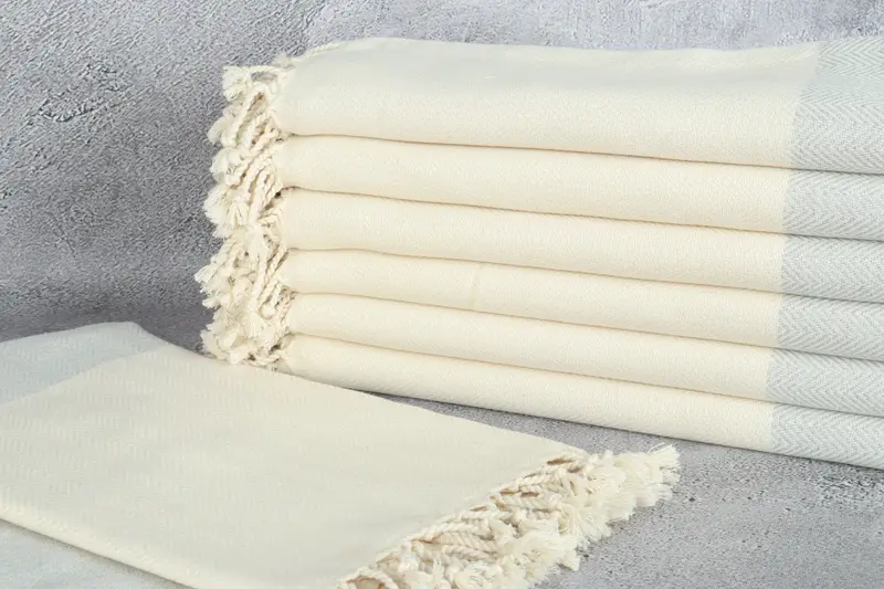 Lightweight Turkish towel, Gift For Wedding Day, Grandma Gift, Embroidered Towel, Bachelorette Party Decorations, 70x36 Cotton Zig zag Towel - 2