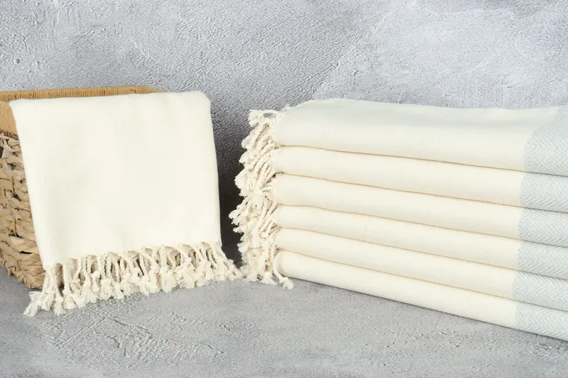 Lightweight Turkish towel, Gift For Wedding Day, Grandma Gift, Embroidered Towel, Bachelorette Party Decorations, 70x36 Cotton Zig zag Towel - 3