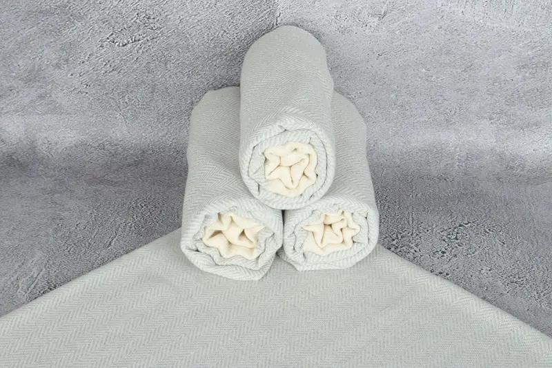 Lightweight Turkish towel, Gift For Wedding Day, Grandma Gift, Embroidered Towel, Bachelorette Party Decorations, 70x36 Cotton Zig zag Towel - 7