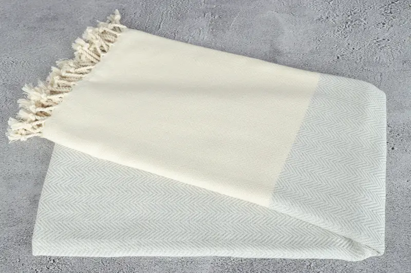 Lightweight Turkish towel, Gift For Wedding Day, Grandma Gift, Embroidered Towel, Bachelorette Party Decorations, 70x36 Cotton Zig zag Towel - 6