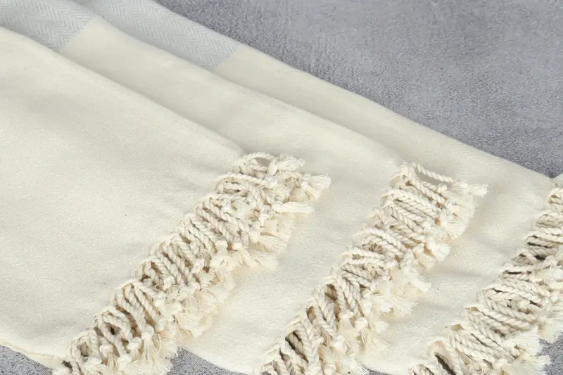 Lightweight Turkish towel, Gift For Wedding Day, Grandma Gift, Embroidered Towel, Bachelorette Party Decorations, 70x36 Cotton Zig zag Towel - 5