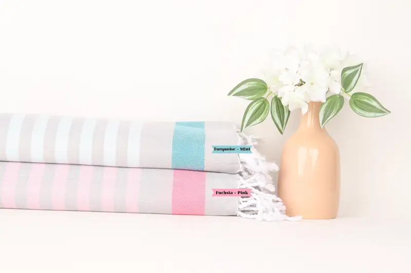 Bachelorette Party Gifts For Bride, Organic towel, Bath towel, Valentines Day Gift For Him, Thin towel, 70x40 Cotton Striped Towel, Bachelor Towel - 1