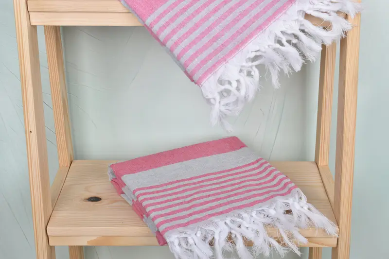 68x36 Cotton Striped Towel, Bridesmaid Gift Towel, Sand-resistant Turkish towel for travel, Turkish bath towel, Employee Gifts, Lightweight towel - 5
