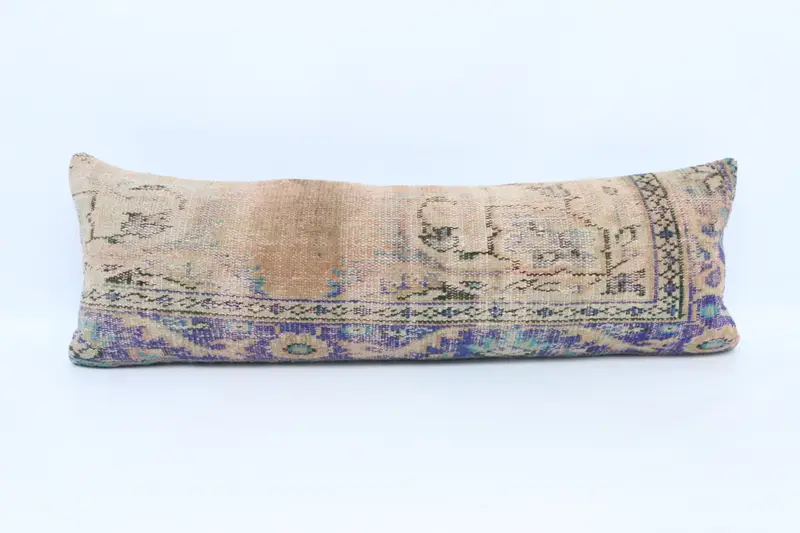 Kilim Pillow Cover, Pillow Cover, Turkish Pillow, Toss Pillow Sham, 16x48 Blue Cushion, Turkish Kilim Pillow, Cozy Throw Pillow Cover - 1