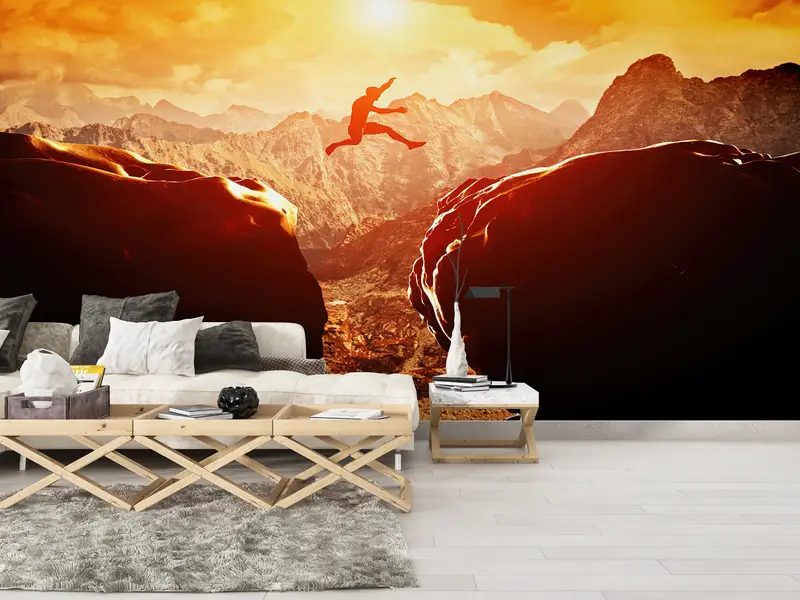 Motivational Wall Painting, 3D Origami, Digital Paper, Sports Wall Mural, Peel and Stick Wallpaper, Textured Wallpaper, Office Wall Paper, - 8