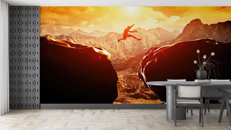 Motivational Wall Painting, 3D Origami, Digital Paper, Sports Wall Mural, Peel and Stick Wallpaper, Textured Wallpaper, Office Wall Paper, - 7