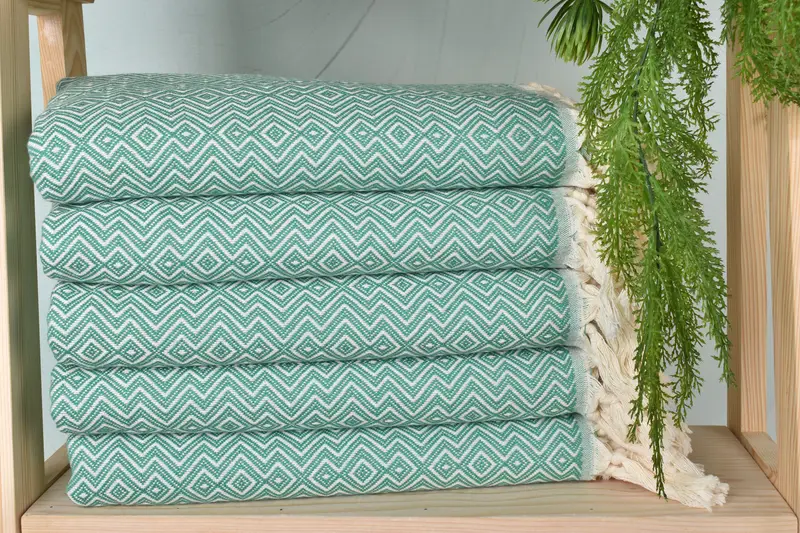 Spa Towel, Housewarming Gift, Antibacterial Turkish peshtemal towel, Quick-dry towel, Absorbent towel, 70x38 Cotton Diamond Towel, Gift Boxes Towel - 2