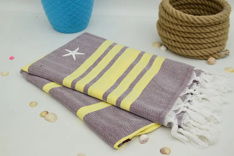 Handmade Gift, Bridesmaid Gift Towel, 64x40 Cotton Chevron Towel, Beach Theme Wedding Gift, Personalized Beach Towel, Pool Towels, Peshtemal - 4