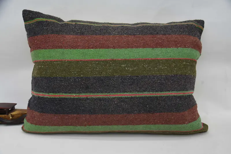 Antique Pillows, Pet Cushion, Cushion Cover, Pillow for Couch, Bed Pillow, Handmade Kilim Cushion, Handwoven Cushion Cover, 20x28 Green Cushion Case - 1