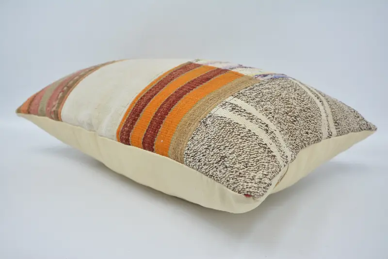 Boho Pillow, Pillow Case, Garden Pillow, Yoga Cushion, Bright Cushion, Boho Pillow Sham Cover, Interior Designer Pillow, 16x24 White Cushion Case - 6