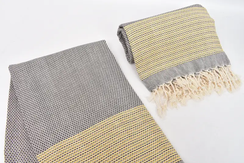Bridesmaid Gifts, 70x40 Cotton Geometric Towel, Soft towel, Sand-resistant towel, Traditional Turkish peshtemal for hammam, Christmas Gift - 7