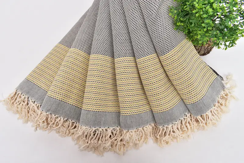 Bridesmaid Gifts, 70x40 Cotton Geometric Towel, Soft towel, Sand-resistant towel, Traditional Turkish peshtemal for hammam, Christmas Gift - 4
