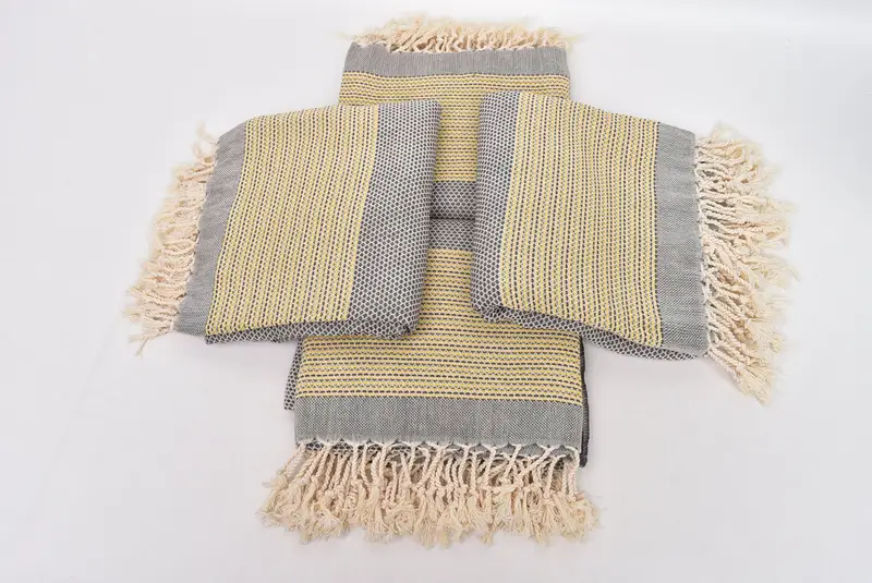 Bridesmaid Gifts, 70x40 Cotton Geometric Towel, Soft towel, Sand-resistant towel, Traditional Turkish peshtemal for hammam, Christmas Gift - 6