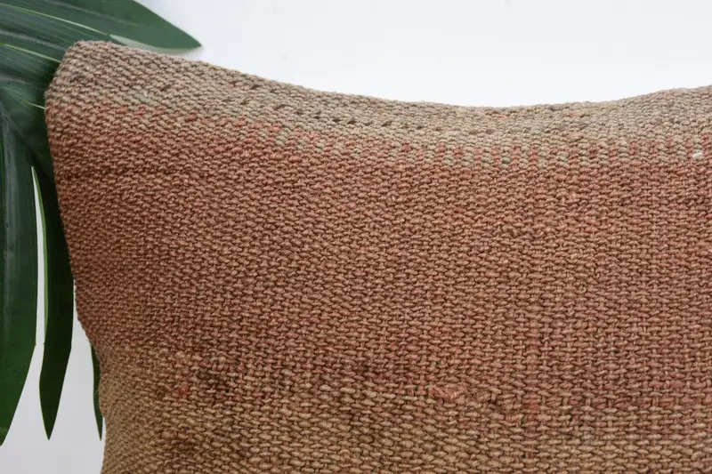 Handmade Throw Pillow Sham, Pillow Cover, Antique Pillows, 12x12 Brown Pillow Cover, Handmade Pillow Cover, Kilim Pillow, Pillow for Couch - 2