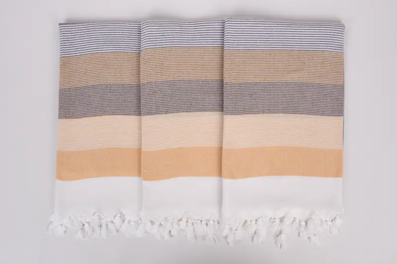 Turkish hand towel, Turkish Towel Personalized, Bridesmaid Proposal Gift, Sand-resistant towel, Wedding Gifts Towel, 68x40 Cotton Striped Towel - 7