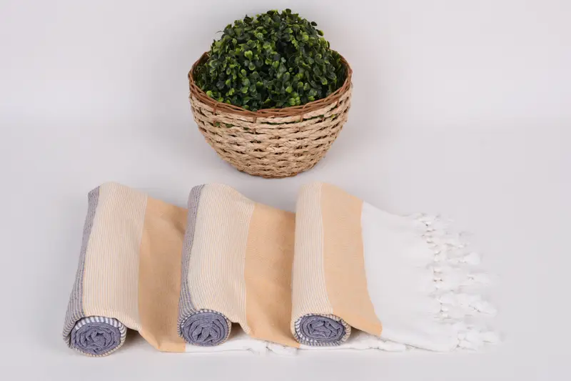 Turkish hand towel, Turkish Towel Personalized, Bridesmaid Proposal Gift, Sand-resistant towel, Wedding Gifts Towel, 68x40 Cotton Striped Towel - 8