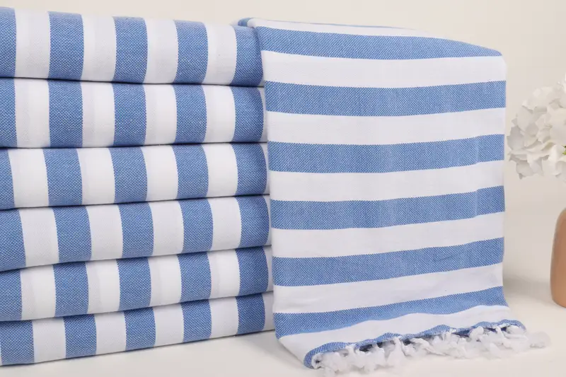 Decorative Towel, Gift For Bride, Bachelorette Party Favors, Embroidered Beach Towel, Monogram Turkish Towel, Bath towel, 68x36 Cotton Striped Towel - 2