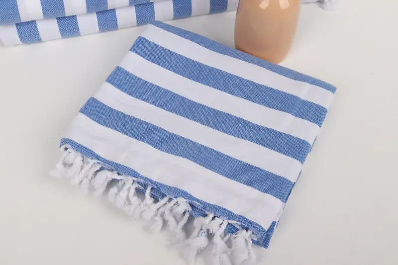 Decorative Towel, Gift For Bride, Bachelorette Party Favors, Embroidered Beach Towel, Monogram Turkish Towel, Bath towel, 68x36 Cotton Striped Towel - 5