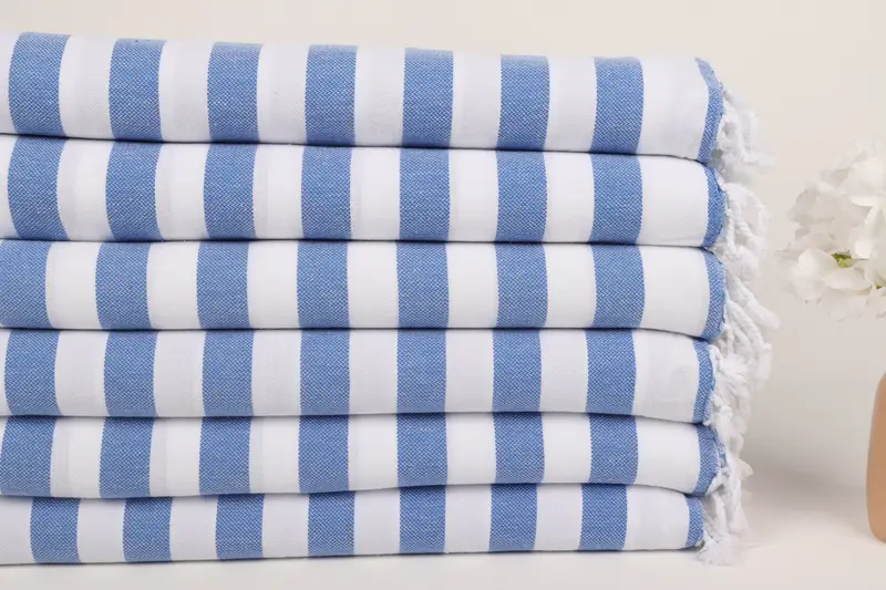 Decorative Towel, Gift For Bride, Bachelorette Party Favors, Embroidered Beach Towel, Monogram Turkish Towel, Bath towel, 68x36 Cotton Striped Towel - 3