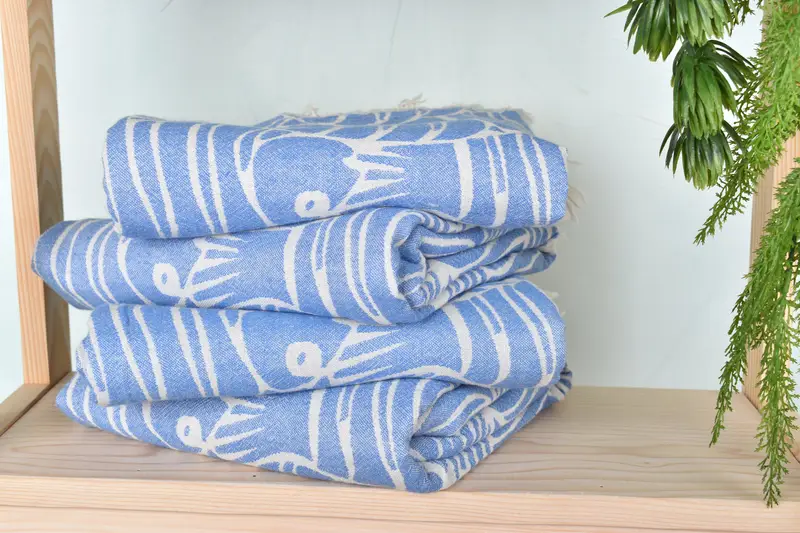 Gift For Her, Personalized Gift For Him, 70x36 Cotton Fish Design Towel, Custom Beach Towel, Personalized Gift, Turkish bath towel for spa - 8