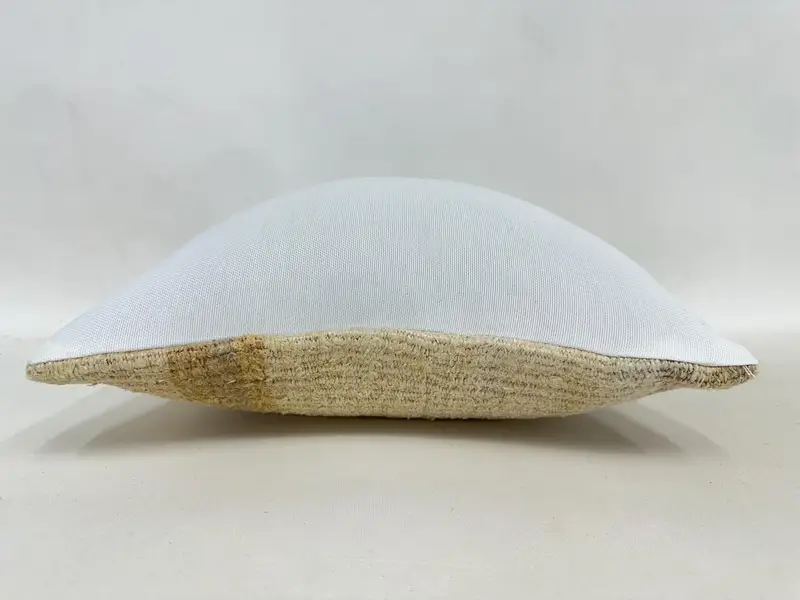 Boho Pillow, Cushion Case, Turkish Bench Pillow Case, Vintage Kilim Throw Pillow, Car Pillow, 16x16 Beige Pillow Cover, Turkish Pillow, Patio Pillow - 7